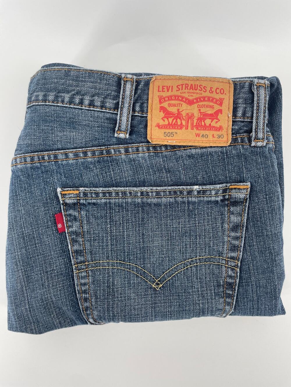 Levi’s 505 Jeans Men’s 40x30 Dark Wash High Rise Straight Leg